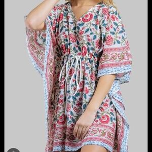 Floral Kimono Dress with Tie Waist